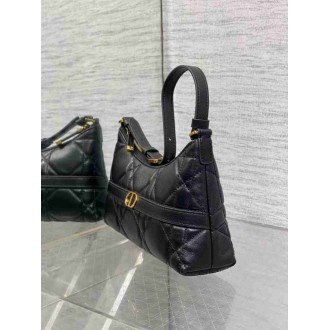 Dior Miss Caro Cigale Mini Bag in Black Macrocannage Lambskin