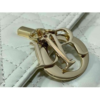 Dior Miss Dior Top Handle Bag in White Cannage Lambskin