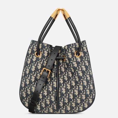 Dior Nolita Medium Bag in Blue Dior Oblique Jacquard