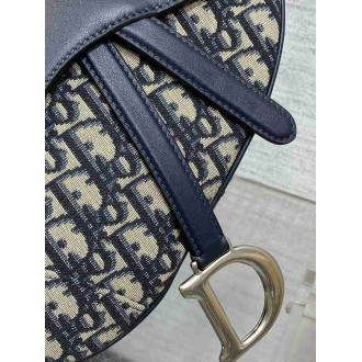 Dior Saddle Bag with Strap in Oblique and Calfskin