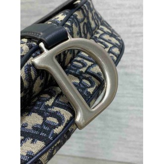 Dior Saddle Bag with Strap in Oblique and Calfskin