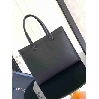 Dior Safari Tote Bag in Black Grained Calfskin