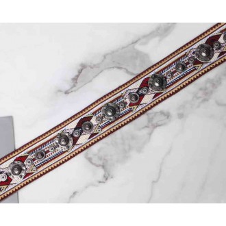 Dior Shoulder Strap in Multicolored Embroidery Canvas with Medallions