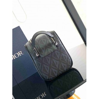 Dior Toiletry Bag in Black CD Diamond Canvas