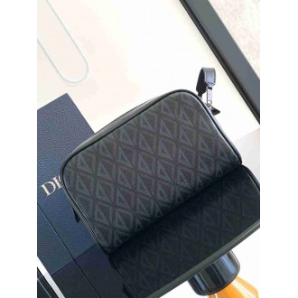 Dior Toiletry Bag in Black CD Diamond Canvas