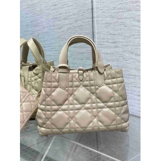 Dior Toujours Medium Bag in Beige Macrocannage Calfskin