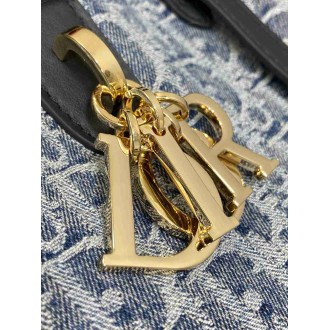 Dior Toujours Medium Bag in Blue Denim Oblique Jacquard