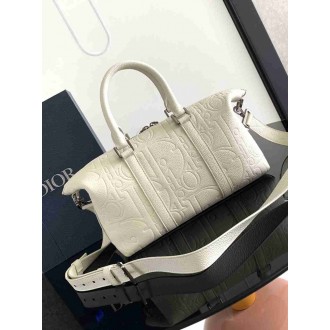 Dior Weekender 25 Bag in Beige Dior Gravity Leather
