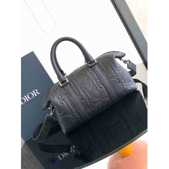 Dior Weekender 25 Bag in Black Dior Gravity Leather
