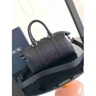 Dior Weekender 25 Bag in Black Dior Gravity Leather
