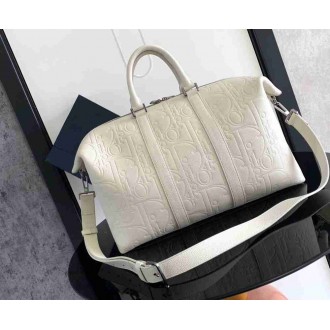 Dior Weekender 40 Bag in Beige Dior Gravity Leather