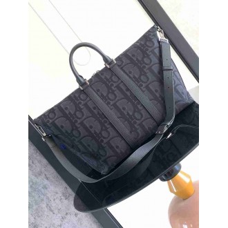Dior Weekender 40 Bag in Black Maxi Dior Oblique Jacquard
