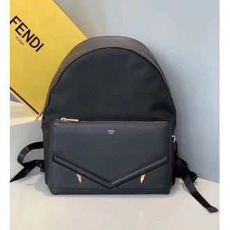 Fendi Bag Bugs Eyes Nylon And Leather Backpack