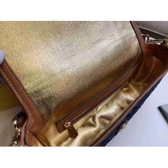 Fendi Baguette Medium Bag In Blue Denim