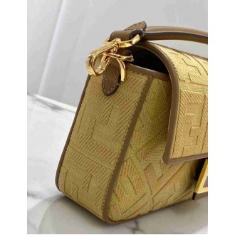 Fendi Baguette Medium Bag In Natural Straw