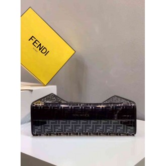 Fendi Black Large PU Runaway Shopper Bag