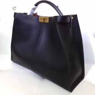 Fendi Black Peekaboo X Lite Large Bag