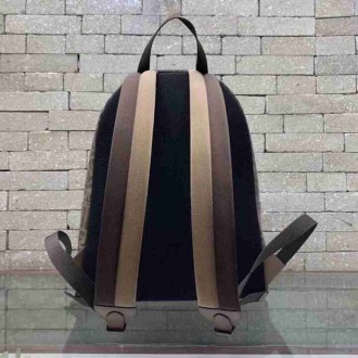 Fendi Brown Glazed Fabric Large Backpack