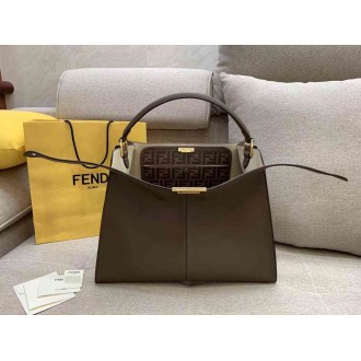 Fendi Brown Peekaboo X Lite Large Bag