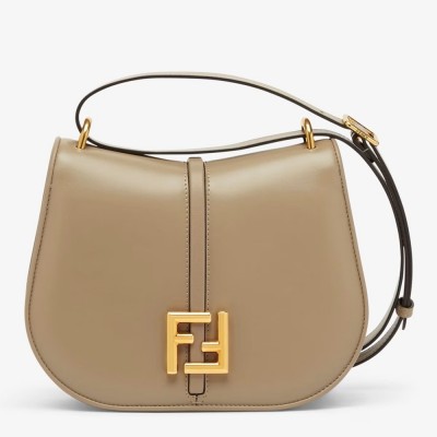 Fendi C'mon Medium Bag in Grey Calfskin