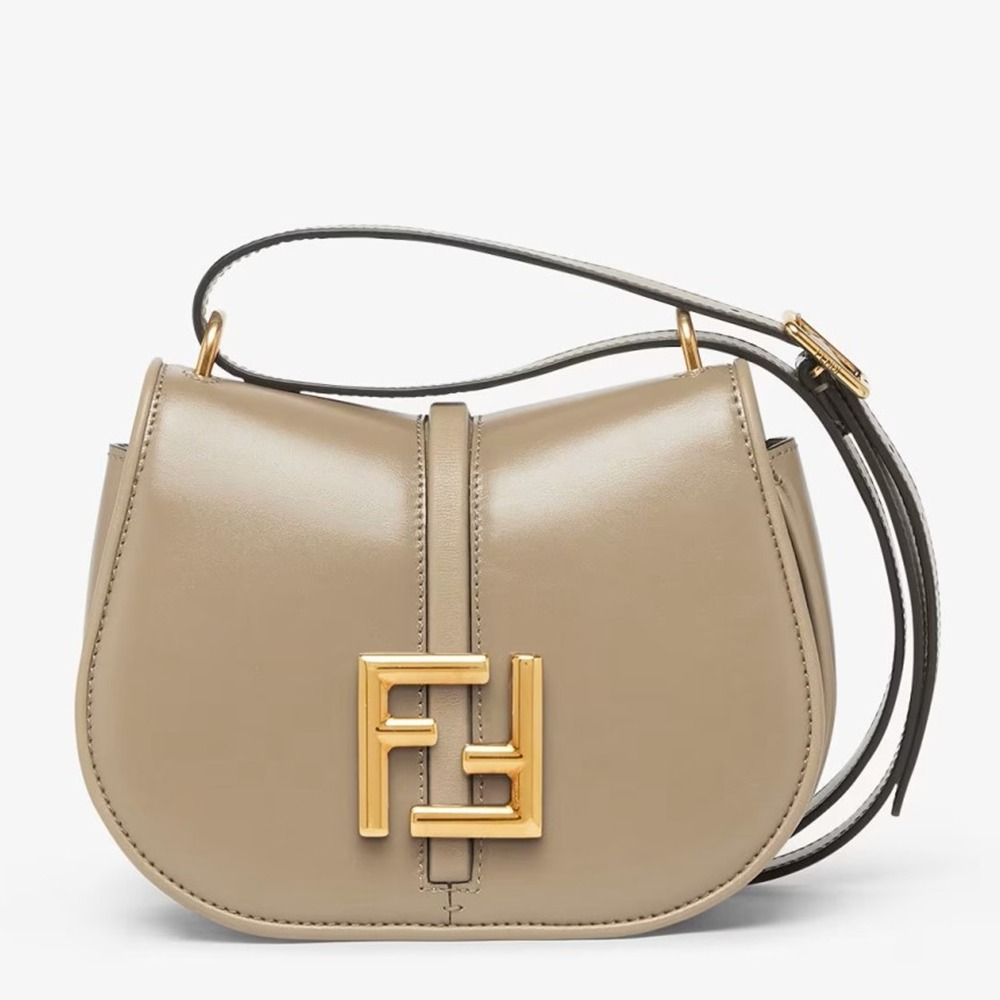 Fendi C'mon Small Bag in Grey Calfskin