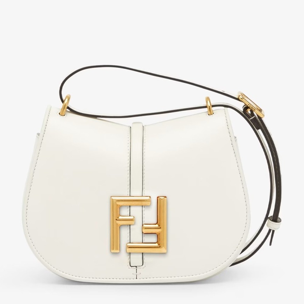 Fendi C'mon Small Bag in White Calfskin