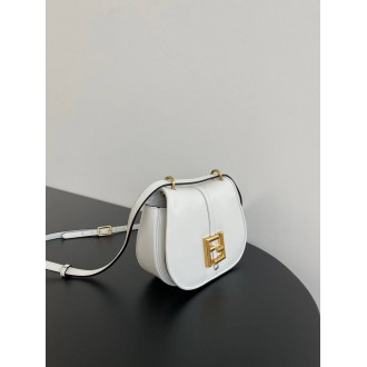 Fendi C'mon Small Bag in White Calfskin