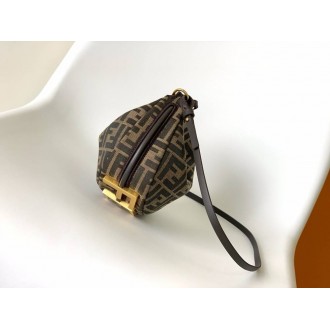 Fendi Fendigraphy Mini Bag in Brown FF Jacquard Fabric