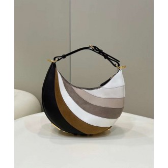 Fendi Fendigraphy Small Hobo Bag In Inlaying Leather