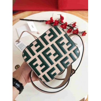 Fendi FF Mon Tresor Mini Bucket Bag In Nude Calfskin