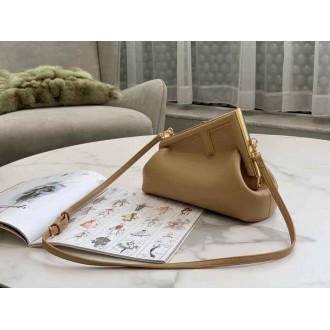 Fendi First Small Bag In Beige Nappa Leather