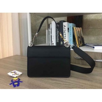 Fendi Kan I F Shoulder Bag In Black Calfskin