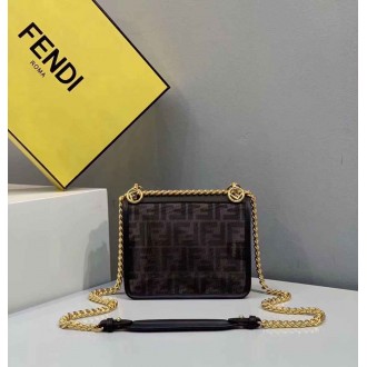 Fendi Kan I F Shoulder Bag In Tech Mesh