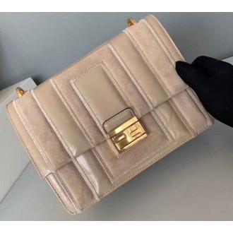 Fendi Kan U Bag In Beige Leather and Suede