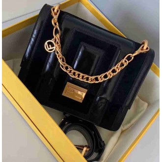 Fendi Kan U Bag In Black Leather and Suede
