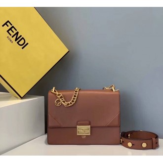 Fendi Kan U Bag In Brick Red Calfskin