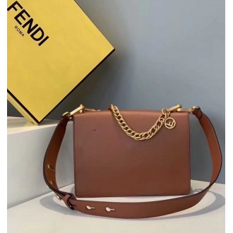 Fendi Kan U Bag In Brick Red Calfskin
