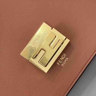 Fendi Kan U Bag In Brick Red Calfskin