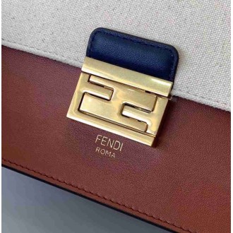 Fendi Kan U Bag In Canvas And Calfskin