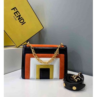Fendi Kan U Bag In Multicolor Leather and Suede