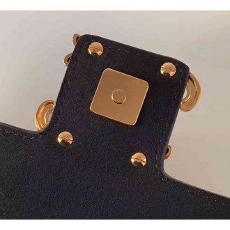 Fendi Karligraphy Bag In Black Patent Leather