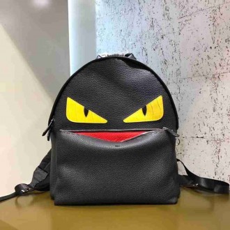 Fendi Large Bag Bugs Eyes Backpack In Roman Leather