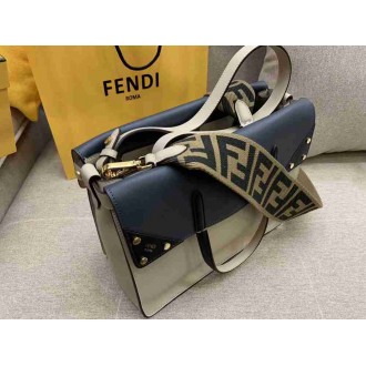 Fendi Large Flip Tote Bag In Beige Calfskin