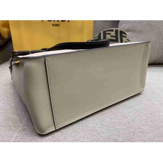 Fendi Large Flip Tote Bag In Beige Calfskin