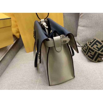 Fendi Large Flip Tote Bag In Beige Calfskin