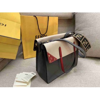 Fendi Large Flip Tote Bag In Grey Calfskin