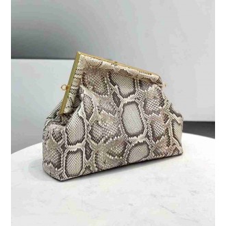 Fendi Medium First Bag In Natural Python Leather