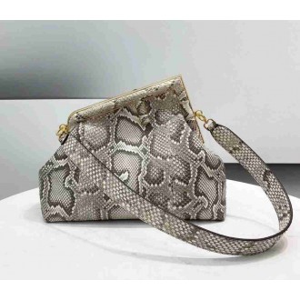 Fendi Medium First Bag In Natural Python Leather