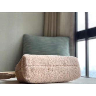 Fendi Medium First Bag In Pink Wool Sheepskin