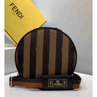 Fendi Mon Tresor Drawstring Bag In Pequin Striped Fabric